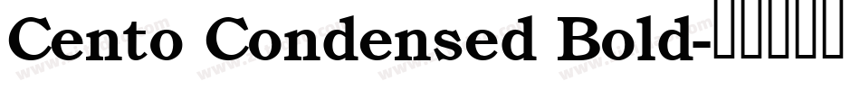 Cento Condensed Bold字体转换
